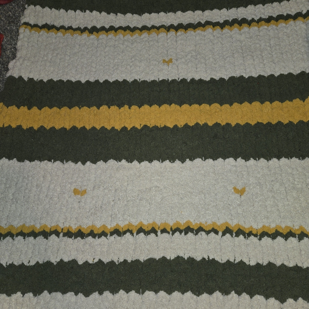 Striped Throw Blanket with Ribbon - Picture 2 of 3